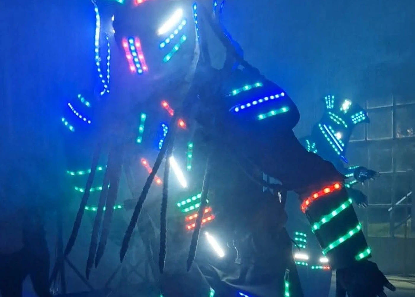 Show de robot led en una celebración